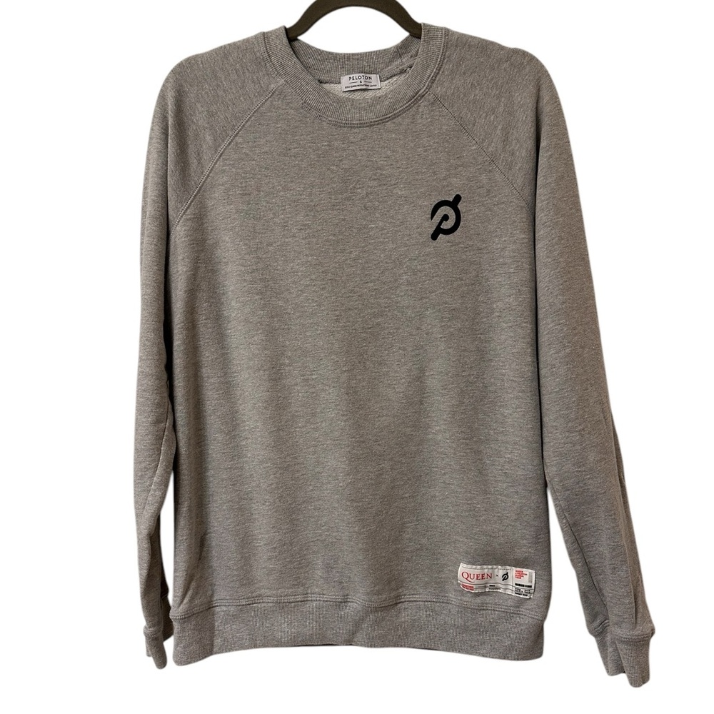 Peloton Gray Crewneck Sweater with Graphic Design